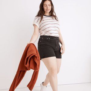 Madewell High Rise Denim Shorts in Lunar Wash